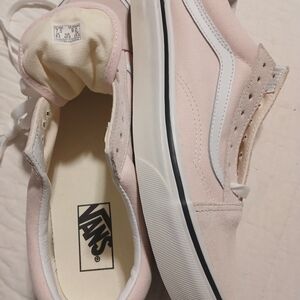 Vans Pink and White Classic Sneakers
